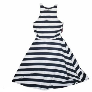 SO Sleeveless Striped Knee Length Dress Size S